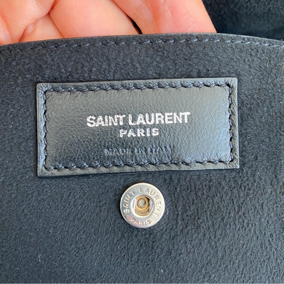 BLACK SAINT LAURENT LARGE TEDDY BUCKET BAG - Picture 12 of 15